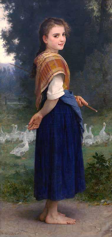 William-Adolphe Bouguereau The Goose Girl Spain oil painting art